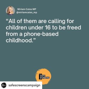 Kate Silverton Instagram - If you are in support you can see the ways in which you can help to effect change in the caption below … 

#repost

safescreenscampaign The time is now to protect our children. The evidence of harms from smartphone addiction is overwhelming, and as a society, we cannot stand by and let this continue. 

Pressure is increasing to take action as we can see from Miriam Cate’s brilliant speech debate in Parliament to discuss the impact of smartphones and social media on children.

Pressure is growing on our government to take action.
We need action, and we need it now.

If you’re ready to support this vital call for change, there are two urgent actions you can take today:

1️⃣ Use our template (see link in bio) to send a single email to all of the main political party leaders and your MP. Your voice matters, and your advocacy can make a difference.

2️⃣ Support this call by adding your name to our campaign to help us to evidence the strength of public feeling around this issue.

We implore you to take action.

#safescreens #safescreensforteens #regulatesmartphones #screentime #screentimeforkids #screentimelimits