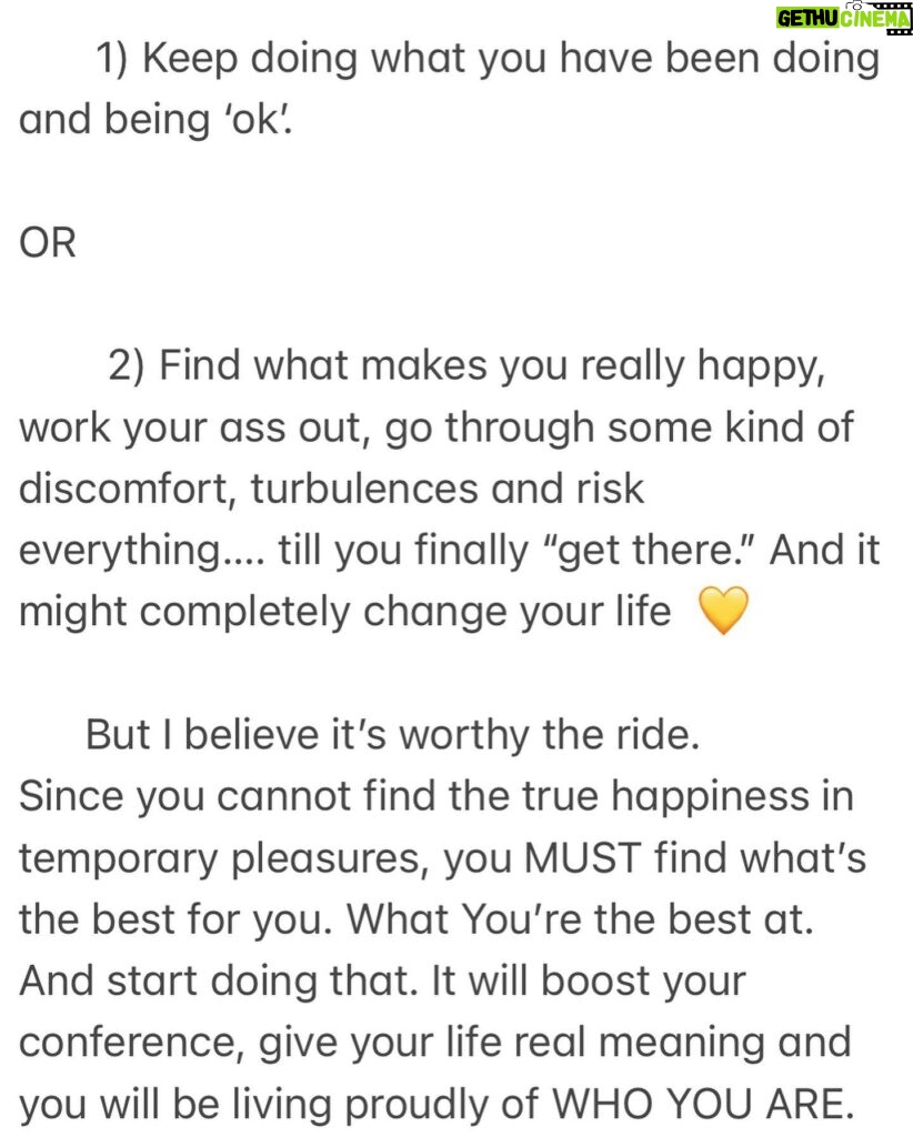 Kate Cast Instagram - Why try to FIT IN when You were meant to STAND OUT Can you be successful? Yes , you can eventually. Can you be happy? Temporarily. But you cannot find the full happiness, the sense of well-being and contentment. So you have two choices basically ☝🏻; 1) Keep doing what you have been doing and being ‘ok’. OR 2) Find what makes you really happy, work your ass out, go through some kind of discomfort, turbulences and risk everything…. till you finally “get there.” And it might completely change your life 💛 But I believe it’s worthy the ride. Since you cannot find the true happiness in temporary pleasures, you MUST find what’s the best for you. What You’re the best at. And start doing that. It will boost your confidence , give your life real meaning and you will be living proudly of WHO YOU ARE. Kate Cast