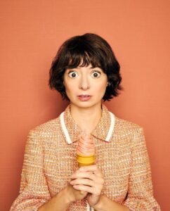 Kate Micucci Instagram - Such a fun shoot with @stephgirardphoto! Hair and makeup by @andiesleeman 🍦