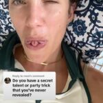 Kate Siegel Instagram – Many secrets, many talents 

#secrettalent #tonguetied