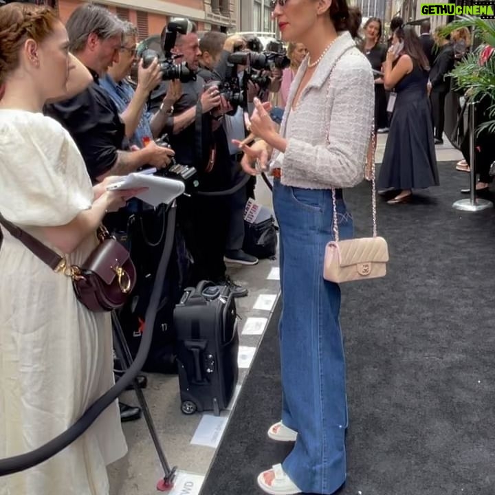 Kate Siegel Instagram - What an honor to be invited to the @chanelofficial @tribeca Women's Lunch To Celebrate The "Through Her Lens" Program and to chat with @wwd about the necessity of the female and female-identifying point of view. Through Her Lens: The Tribeca CHANEL Women’s Filmmaker Program promotes emerging and independent voices. #archivalfashion #sustainablefashion #vintage