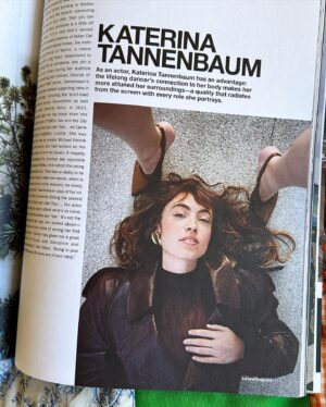 Katerina Tannenbaum Instagram - Talking about acting and dancing as usual 🙇🏻‍♀️ in @ysl for @cultured_mag by @kobewagstaff 🖤