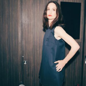 Katherine Waterston Instagram - Thank you @miumiu. I had the best time last night celebrating #miumiuwomenstales no. 23 : Janicza Bravo’s ‘House Comes With a Bird’. 

@hairbyadir - more like @ hair/therapy/joy/photography/straighttalkbyadir

@danadelaney - more like patience personified

Special thanks to surprise date @tylersphotos