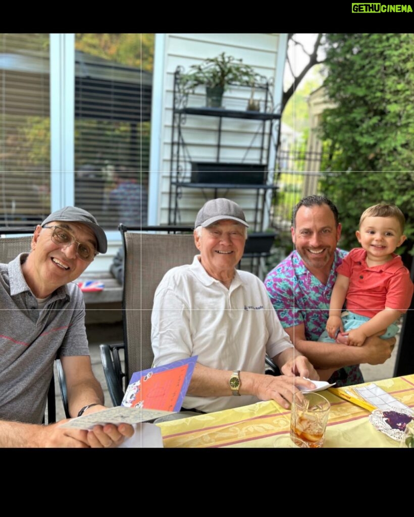 Katherine Barrell Instagram - Happy Father’s Day to all of you fathers and father figures out there! Special love to Papa Paul, “Ampa Hawold” (grandpa Harold) and, of course, Ray- who fills our home with so much love and mischievous laughter!! @raygalletti , Ronin is SO lucky to grow up with a Daddy who is equal parts silly and sensitive and gives everything to his family. You were absolutely made to be a parent and we love you so much!! I am blessed to share this adventure with you! And Bernie says “thank you daddy for always making special trips to pick up my favourite foodies, giving me ear scratches and trimming my grinch-paws into “new shoes” “. Also sending love to everyone out there for whom days like this can be very difficult. Wrapping you in a big hug ❤️