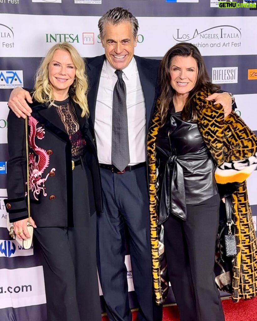 Katherine Kelly Lang Instagram - At the @losangelesitalia film festival with @kimberlin_brown supporting our friend @ecostaofficial in his film “The Island” . So lovely to see people I haven’t seen for awhile and also make new friends. Kimberlin and I had a blast! @sofiamilos @lucariemma @directorshaunpiccinino @carolinemarie_caro @antonellasalvucci ❤️😍 #losangelesitaliafilmfestival