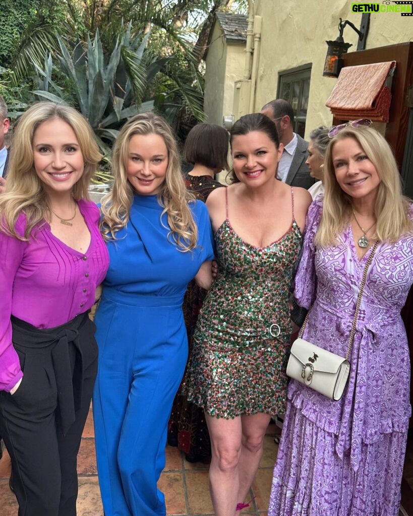 Katherine Kelly Lang Instagram - We love you, @bbheathertom. We’ve known you for 25 years (or more)! It was an honor to gather together and celebrate your mom with you, David and Nicholle. 🤍🕊️ Marie Tom certainly knew how to LIVE! And I love the word you left with us… tenacity. Her memory will live on and on…❤️🙌🏼❤️