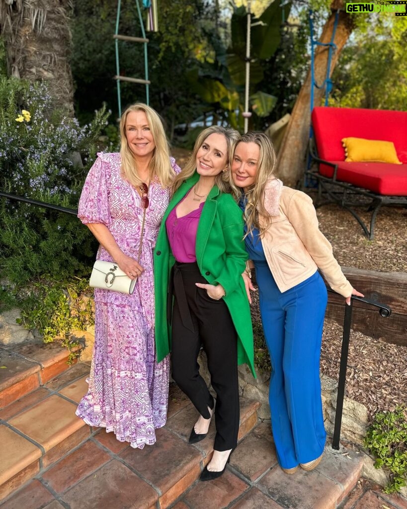 Katherine Kelly Lang Instagram - We love you, @bbheathertom. We’ve known you for 25 years (or more)! It was an honor to gather together and celebrate your mom with you, David and Nicholle. 🤍🕊️ Marie Tom certainly knew how to LIVE! And I love the word you left with us… tenacity. Her memory will live on and on…❤️🙌🏼❤️