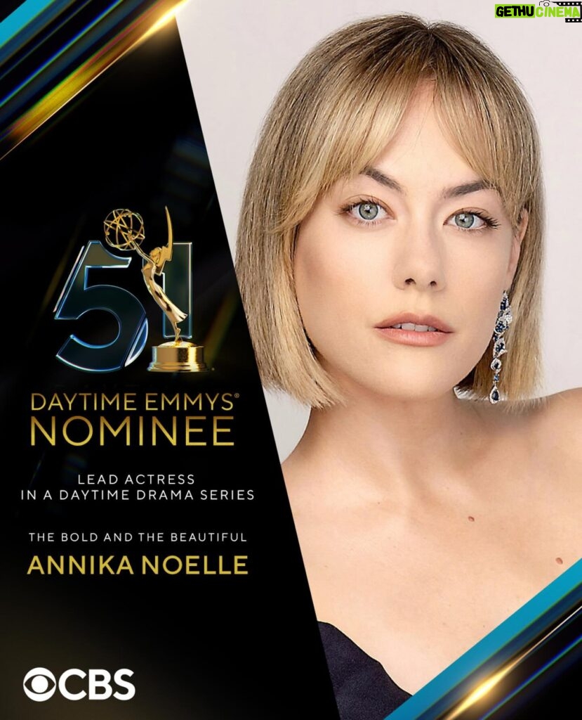 Katherine Kelly Lang Instagram - I’m so excited! Thrilled to be nominated for Lead Actress! And with my TV daughter @annikanoelle too! Yay!! So happy for you Annika! 🥰💕!! #grateful #lovemyjob #emmynominated #boldandbeautiful