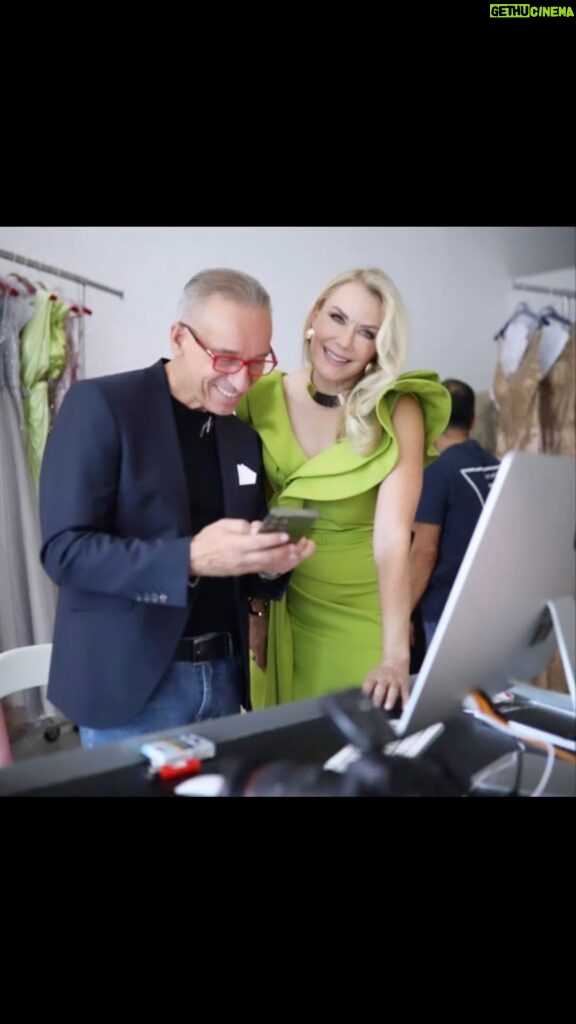 Katherine Kelly Lang Instagram - Backstage @impero_couture 👯 sneak peek of what we are shooting! Always so wonderful working with Luigi and his team! And @ashleyaubra and I are having a blast! @aulettaluigi #italy🇮🇹 #imperocouture