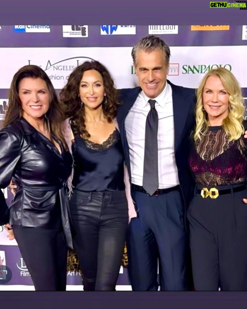 Katherine Kelly Lang Instagram - At the @losangelesitalia film festival with @kimberlin_brown supporting our friend @ecostaofficial in his film “The Island” . So lovely to see people I haven’t seen for awhile and also make new friends. Kimberlin and I had a blast! @sofiamilos @lucariemma @directorshaunpiccinino @carolinemarie_caro @antonellasalvucci ❤️😍 #losangelesitaliafilmfestival