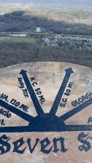 Kathleen Madigan Instagram - Rock City! 7 states from a single view point ⛰️. Awesome!
.
Chattanooga…thanks for the 🔥 last night! Huntsville… see you in a few hours @vonbrauncenter w my friend @michaelpalascak 🎉.
.
#rockcity #seerockcity #chattanooga #huntsville #saturday #kathleenmadigan #huntingbigfoot #potluckpartytour