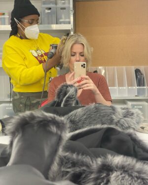Kathleen Robertson Instagram - Creating the look for a character is always fun. A little peek at making Rosenfeld. @expanseonprime #theexpanse #tattooideas #hairoptions #latexfashion #fauxhawk @primevideo