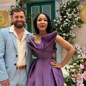 Kathryn Drysdale Instagram - kathryndrysdale Thank you @shondaland @netflix for a beautiful evening celebrating @bridgertonnetflix season 3 part 2.
It was lovely to see the outpouring of love for The Bridgerton family and to see @lukenewtonuk and @nicolacoughlan shine so brightly 🌟🌟🌟
#polinforever 🫶🏽🫶🏽Thank you to my incredible team for pulling off a look Genevieve Delacroix herself would be proud of. I 💜 you 
💜Styling @styledbysrh assisted by @lucyjayneh 
💜Make up @mariaasadimakeup
💜Hair @lorraine.dublin
💜Dress @azziandosta
💜Jewellery @officialfaberge @gemfields
💜Shoes @terrydehavilland
💜nails @amathesalon
💜Pr@telescopeagency #bridgertonnetflix #bridgerton #netflix #bridgertonseason3
#bridgertonsonnetflix #polin