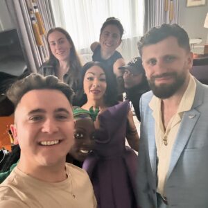 Kathryn Drysdale Instagram - kathryndrysdale Thank you @shondaland @netflix for a beautiful evening celebrating @bridgertonnetflix season 3 part 2.
It was lovely to see the outpouring of love for The Bridgerton family and to see @lukenewtonuk and @nicolacoughlan shine so brightly 🌟🌟🌟
#polinforever 🫶🏽🫶🏽Thank you to my incredible team for pulling off a look Genevieve Delacroix herself would be proud of. I 💜 you 
💜Styling @styledbysrh assisted by @lucyjayneh 
💜Make up @mariaasadimakeup
💜Hair @lorraine.dublin
💜Dress @azziandosta
💜Jewellery @officialfaberge @gemfields
💜Shoes @terrydehavilland
💜nails @amathesalon
💜Pr@telescopeagency #bridgertonnetflix #bridgerton #netflix #bridgertonseason3
#bridgertonsonnetflix #polin