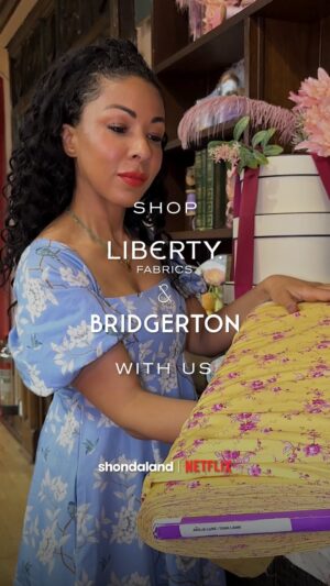 Kathryn Drysdale Instagram - Join #Bridgerton actress @kathryndrysdale, A.K.A Madame Delacroix, on the Fourth Floor of #Liberty as she reveals the collection of the season: @libertyfabrics & Bridgerton.
Link in bio. 

@bridgertonnetflix @shondaland
