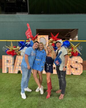 Kathryn Dunn Instagram - SMILE if you’re world series champs 😁🏆⚾️ 

🌟 use my code KATDUNN to get 20% off select home games this season! 🎟️ @rangers