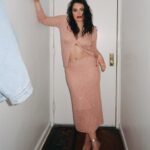 Kathryn Gallagher Instagram - iiiiiiiiim running with my dress unbuttoned !!! went dancing with @carolinaherrera last night and have the glitter on my face, the floor and my heart to prove it #GoodGirlCarolinaHerrera #herrerabeauty