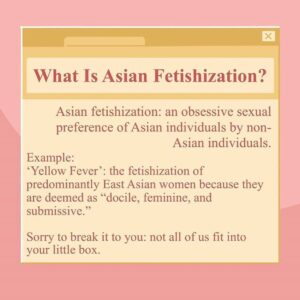 Katie Leung Instagram - #Repost @i_weigh with @get_repost
・・・
A topic that isn't talked about enough 👉 "Being 'into Asians' is not a personality trait. This obsession has roots tracing back decades, and touches on issues of exoticism, patriarchal standards of femininity, as well as modern projections of standards due to pop culture. All of these have caused issues, some more detrimental to Asians than others." Guide and quote from @dearasianyouth, illustrations by @nicole.nnguyen  #iweigh #asianfetishization #activism