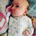 Katie Leung Instagram - Halloween baby Wolf wishes you all a HAPPY NEW YEAR ! #mumlife #twomonthsold 💕🎃😝