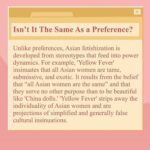 Katie Leung Instagram - #Repost @i_weigh with @get_repost ・・・ A topic that isn't talked about enough 👉 "Being 'into Asians' is not a personality trait. This obsession has roots tracing back decades, and touches on issues of exoticism, patriarchal standards of femininity, as well as modern projections of standards due to pop culture. All of these have caused issues, some more detrimental to Asians than others." Guide and quote from @dearasianyouth, illustrations by @nicole.nnguyen #iweigh #asianfetishization #activism
