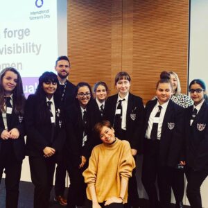 Katie Leung Instagram - HAPPY INTERNATIONAL WOMENS DAY!! 🥳 Thanks to Pinsent Masons for having me again this year so I could speak to all of these amazing girls about the importance of looking after themselves and protecting their beautiful minds first before going forth in the fight for equality and inclusion. 💪🧠❤️💁🏻‍♀️ #IWD #IWD2020  #mentalhealth #healthymindsfirst