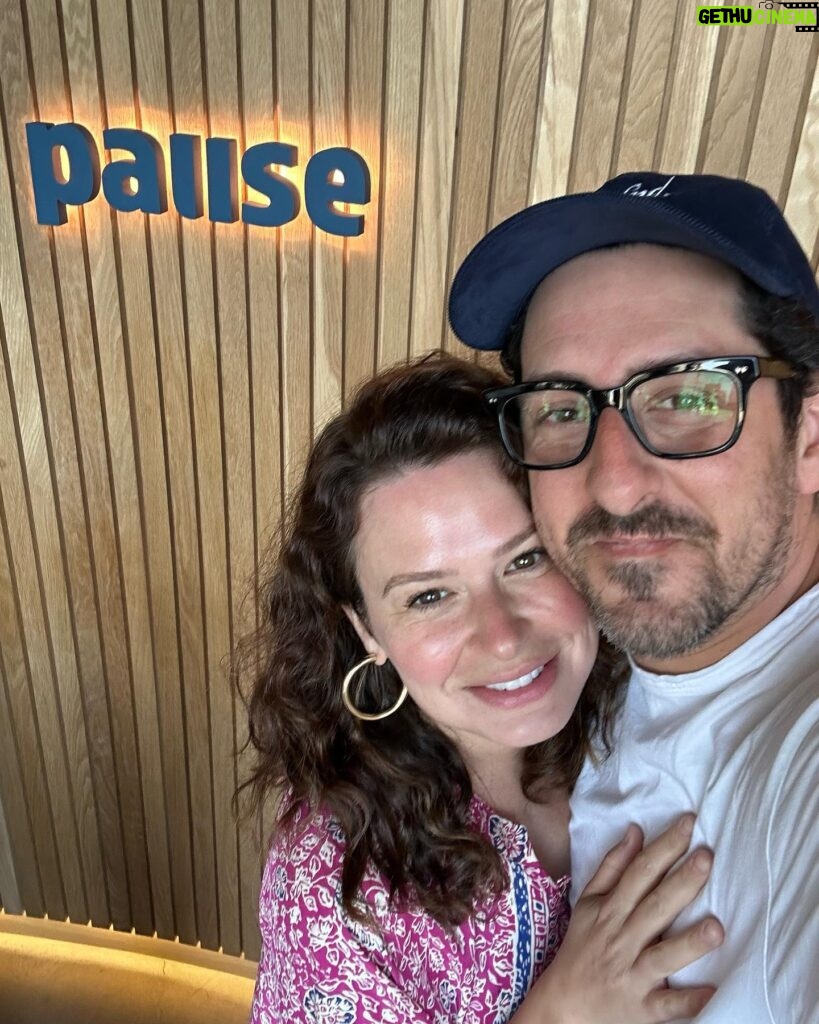 Katie Lowes Instagram - Huge shout out and thank you to @_pause.studio_ for helping @shappyshaps and I celebrate our 11 year wedding anniversary last week! Adam LOVED the cryo chamber (I ran out screaming at about 45 seconds) and we both LOVED the salt pods and cold plunges/saunas! Can’t wait to take a pause again and go back asap. Scroll through to see @shappyshaps and I on the day 6/23/12 ❤️❤️❤️