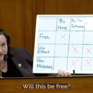 Katie Porter Instagram - The @IRSnews Direct File program will be free, accurate, and easy-to-use—which is exactly why Big Tax Prep has spent millions lobbying against it. I used my whiteboard to show how Direct File is the best option for taxpayers.