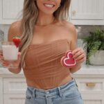 Katrina Scott Instagram - Anyone else into making Mocktails over Cocktails lately? Me too! I made this little Strawberries & Cream mocktail for you on LiveBeautifully.com 🍓🍦 Serve with sugar cookies chocolates! I hope you have the best day… whether you’re spending it with your partner, a girlfriend, or giving yourself some self-care tonight, you deserve all the love, kindness & happiness. Happy Valentine’s Day lovers ♾️ xxo