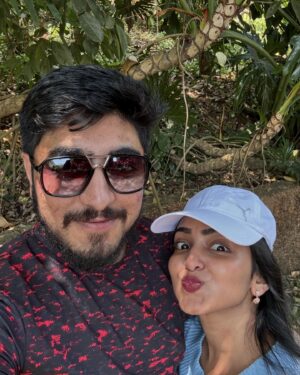 Kaustubha Mani Instagram - Born to be yours …. Happy one month anniversary to us @sidhanth_satish , my sunshine ☀️ 🧿❤️🧿
.
.
Constantly,
Consistently,
Continually,
You!!
I love you so much baby ❤️🧿