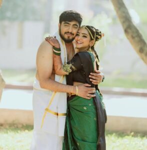 Kaustubha Mani Instagram - Forever and always, I choose you!!! 26.04.2024 ❤🧿 #marriage #married #hitched #weddingphotography #indianwedding #traditions #ethnic #happiness #goal #family . . . . Photography @storiesby.rg MUA @makeoverby_sowmyamanjunath Hairstyle @hair_by_tejaswinigowda Jewels @varaha_silver_redefined Mehandi @mehendistoriesbykiran Nails @posh_nails_lashes