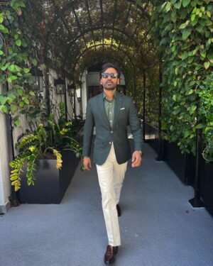 Kavya Sriram Instagram - @dhanushkraja Sir for The GRAYMAN promotions. ✨
@therussobrothers #thegrayman #styling 

Assisted by - @by_sarana 
Hair and Grooming by - @colleendominique