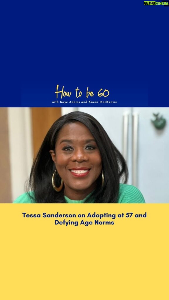 Kaye Adams Instagram - Life’s golden moments can come at any time! On this week’s episode of How To Be 60, Olympic champion Tessa Sanderson shares her beautiful story of adopting twins at the age of 57. Dive into our conversation on all major podcast platforms to discover the joys and surprises of motherhood later in life.