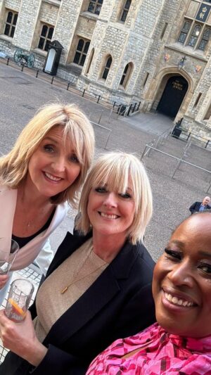 Kaye Adams Instagram - What a treat to spend the evening in @thetoweroflondon of london as guests of the Yeoman of the Guard (Beefeeaters) and me a vegetarian!

A truely fascinating glimpse at living history. I'd tell you all the secrets but I've been sworn to secrecy!!

#crownjewels #toweroflondon #yeomanguard