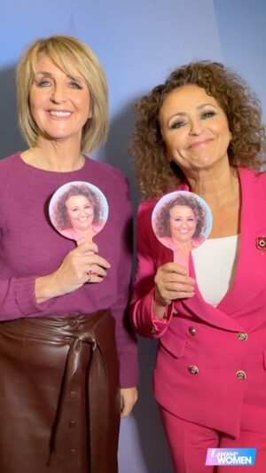Kaye Adams Instagram - Who is most likely to, with Kaye and Nadia, part one! 😅

(p.s. if you’re unsure as to why Nadia’s flashing her nips, take a look at our last post 😉)

#loosewomen #kayeadams #nadiasawalha #mostlikelyto
