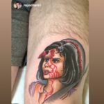 Keegan Connor Tracy Instagram – Kat never truly died friends 😆 
I had to share this as a post because it just makes me laugh. I know there are more out there too, I love when people send me these! #kat #FD2 #finaldestination #filmtattoo
