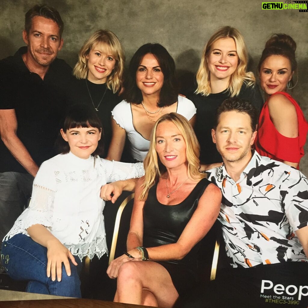 Keegan Connor Tracy Instagram - Oh mon dieu, take me back! A fabulous little #ouat flashback to Paris @peopleconvention. Miss you all! And Josh, I’ll never forget the yellow suede jacket incident 😆 #onceuponatime #wholecrew #bluefairy #cruella #snowwhite #princecharming #evilqueen #robinhood #parismonamour #conlife