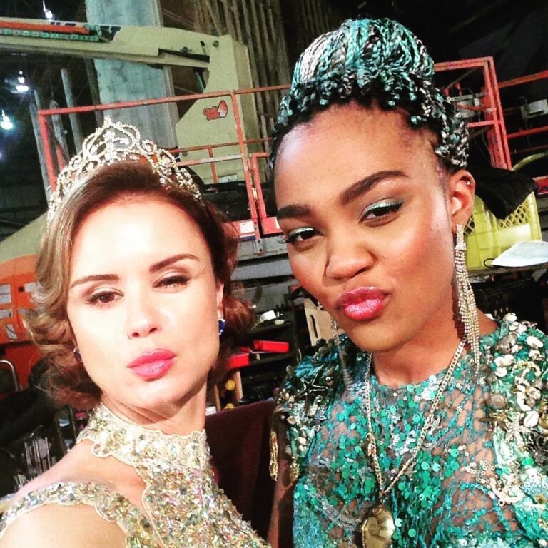Keegan Connor Tracy Instagram - How’s that for some Blue Steel? Or…Belle Steel? Belluma Steel? @chinamcclain #descendants #belle #uma #D2 #throwback #thanksapplememories