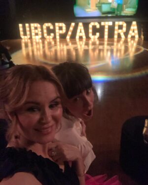 Keegan Connor Tracy Instagram - I had so much fun at the @ubcpawards! It was so wonderful to catch up with friends and colleagues I haven’t seen in ages. Thank you to my bestie crowd for cheering me on, you made my night 💖
Congrats to my brilliant fellow nominees and to all the winners!
#ubcpactraawards #nominee #actorslife #awardsnight #fashion #ootd
👗: @katehewko 
👠: @lordandtaylor