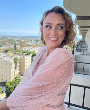 Keeley Hawes Instagram - Thank you @annahcstyle 
@sheridanwardofficial & @rebeccarichardsmakeup ✨

I have passed all the good wishes on to Matthew! xx 

And of course to @jennypackham for the dress of dreams! 
@jimmychoo @helzbergdiamonds 💗