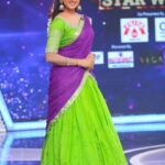 Keerthi Bhat Instagram - Aadiwaram with Starmaa Pariwar every Sunday only on @starmaa Stay tune Beutiful outfit by :@kadhambari_studio #keerthibhat