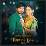 Keerthi Bhat Instagram – Wish you a many many more happy returns of the day my dear sweetest papu ❤️ your a true inspiration & mentor to me ❤️ The biggest happiness on my face came to me in my life is when u bcum my crime partner and am so luckiest person bcs the way u shower the love and care towards me papu🥳💖🎊🎉 Need it till my last breath. Once again love you Papu🎁🥰