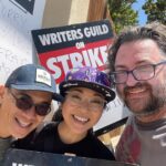 Keiko Agena Instagram - Striking at Disney today! Much better with @erikrosspatterson and @shinkawasaki 💕 pic by @erikrosspatterson Union girl! #WGAstrong, #sagaftramember and #1u