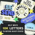 Keiko Agena Instagram - 🚨The midterms are coming! 🚨 Write letters to voters with me, @votefwd & Planned Parenthood on 10/22. Featuring a special performance from @LADanceProject, fun snacks, drinks & swag, special guests & crafting for kids. RSVP here: LINK IN BIO https://mobilize.us/s/cWariO