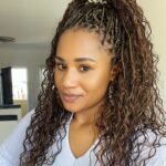 Keke Mphuthi Instagram - There’s a lot you can convince me of in life…. But NEVER that @lillyshair_ doesn’t LOVE ME. This girl got my back n my front for 10 years and counting 🤞🏽 Hair game always on steriods. #braids #boho #curls #salon #hairdresser #hairstyle #anniversary #friends #blackgirlmagic