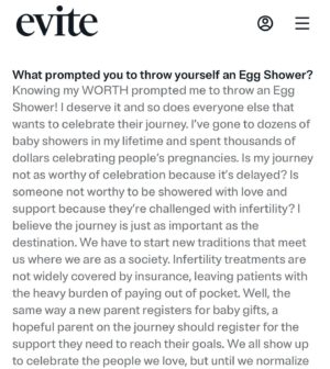 Kellee Stewart Instagram - 🧡🥚🥚EGGS on EVITE🥚🥚🧡
SWIPE! ➡️Now on Evite.com you’re invited to read my #eggfreezingjourney and learn more about the new PARENTHOOD JOURNEY category of invitations and how it came to be! We’re starting a movement… a new TRADITION… and we hope to see your parenthood journey showers soon! Link in bio! @evite 
All photos @damu_malik_photo 
Special thanks to Alison Baldwin who brought this blog to life! ⭐️
#niaw2023 #niaw #nationalinfertilityawarenessweek #eggshowers #ivfshower #adoption #adoptionshower #rainbowbaby #rainbowbabyshower #surrogacy #surrogacyshower #eggfreezingjourney #ivf #ivfjourney