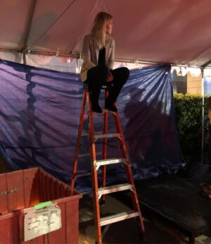 Kelli Giddish Instagram - shooting in the rain