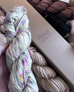 Kelli Giddish Instagram - i’m so excited to start weaving with the new loom and this BEAUTIFUL bundle of materials sent to me by @funemstudio.  I’ve been using their XL loom for a few years, so it’s nice they’ve put out new innovations to try!