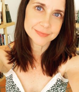 Kellie Martin Instagram - This is the brave face of a woman about to face an unstructured summer with a relentless 5 year old. Please send ideas or, at the very least, luck.