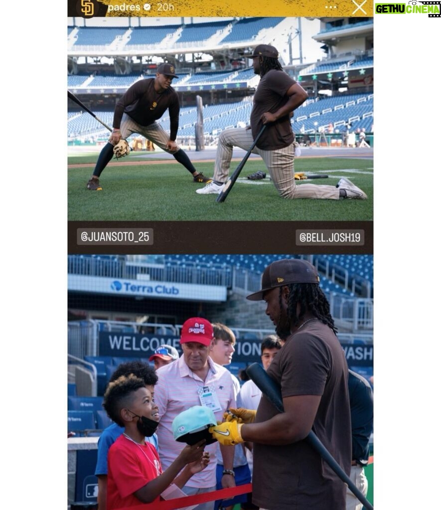 Kellie Shanygne Williams Instagram - Thank you @bell.josh19 @juansoto_25 and @machados13 for taking the time to take a picture with my son. All three players signed his hat and ball! He even made the @padres Instagram page! Thank you San Diego Padres!