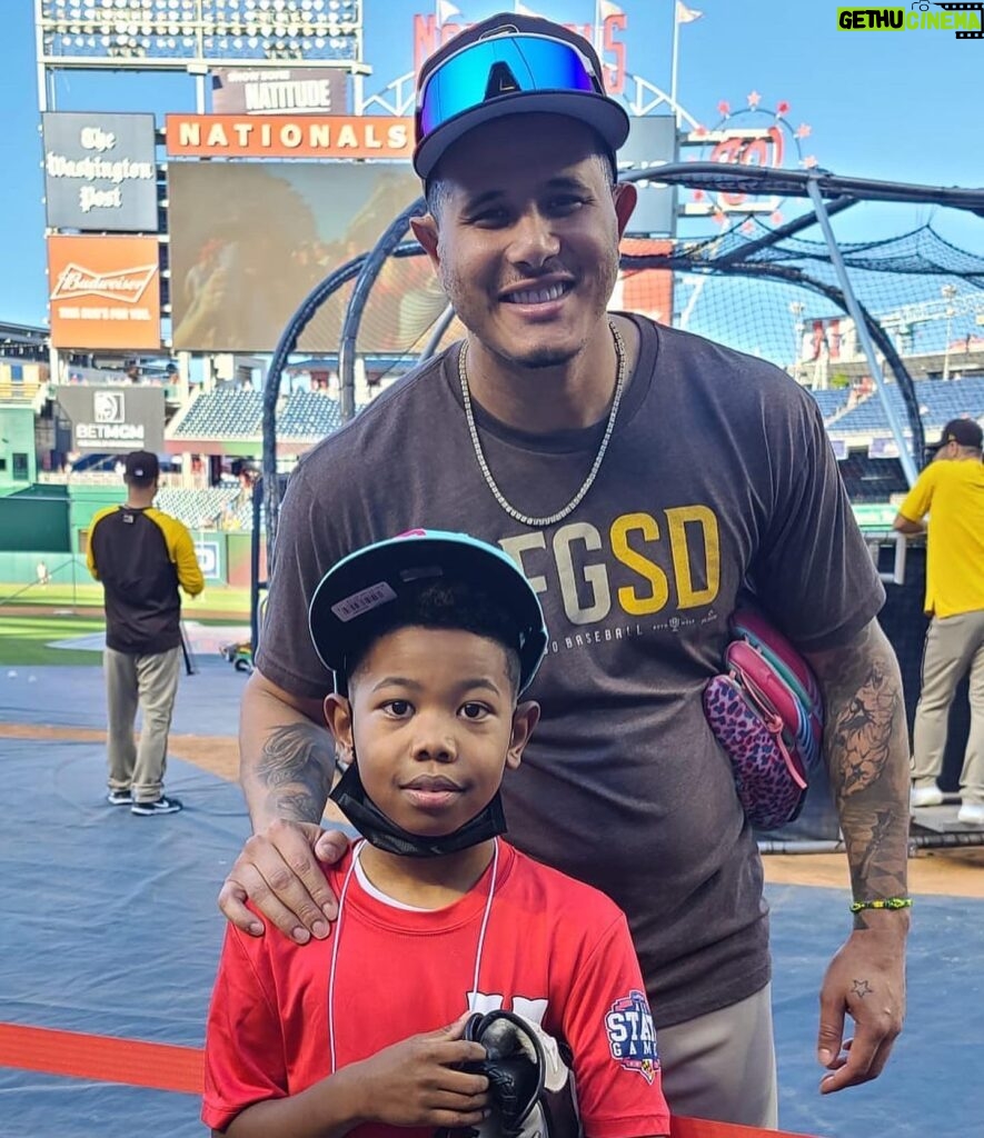 Kellie Shanygne Williams Instagram - Thank you @bell.josh19 @juansoto_25 and @machados13 for taking the time to take a picture with my son. All three players signed his hat and ball! He even made the @padres Instagram page! Thank you San Diego Padres!